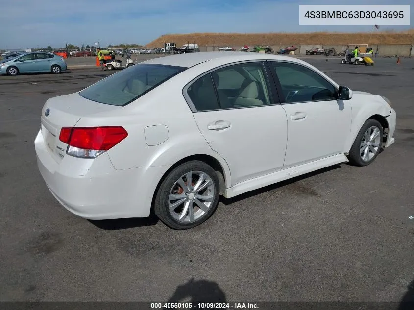 2013 Subaru Legacy 2.5I Premium VIN: 4S3BMBC63D3043695 Lot: 40550105