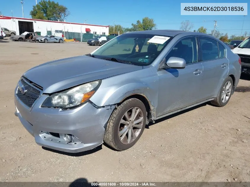 2013 Subaru Legacy 2.5I Limited VIN: 4S3BMCK62D3018536 Lot: 40551608