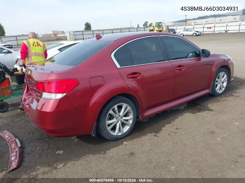 2013 Subaru Legacy 2.5I Limited VIN: 4S3BMBJ66D3034931 Lot: 40576959