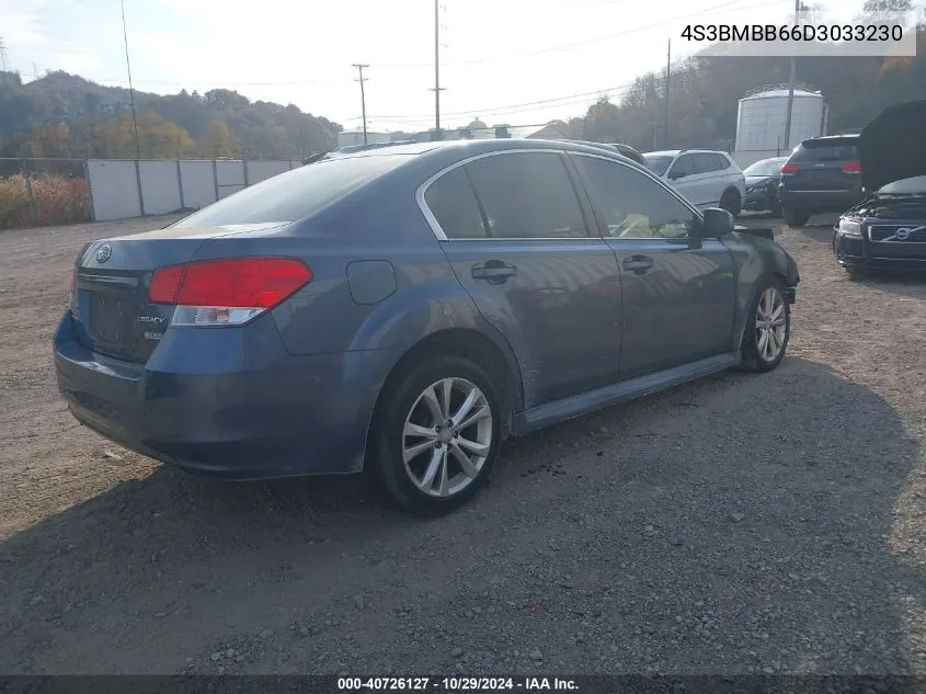 2013 Subaru Legacy 2.5I Premium VIN: 4S3BMBB66D3033230 Lot: 40726127