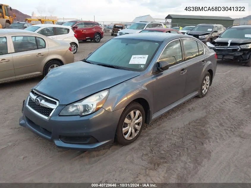 2013 Subaru Legacy 2.5I VIN: 4S3BMCA68D3041322 Lot: 40729646