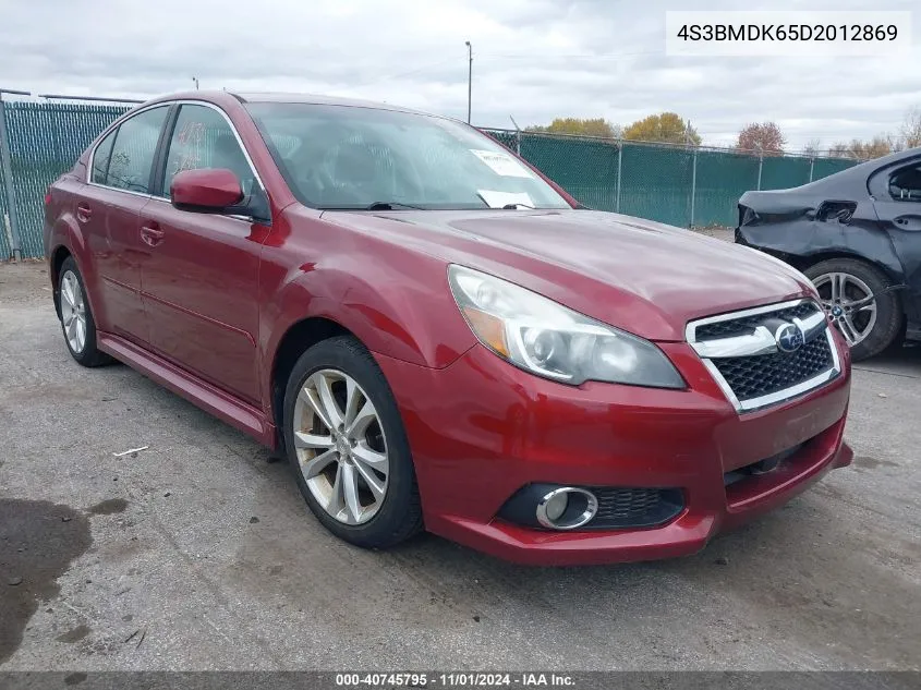 2013 Subaru Legacy 3.6R Limited VIN: 4S3BMDK65D2012869 Lot: 40745795