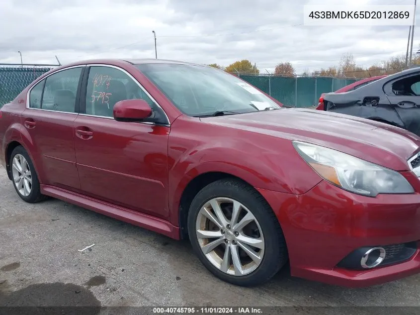 2013 Subaru Legacy 3.6R Limited VIN: 4S3BMDK65D2012869 Lot: 40745795