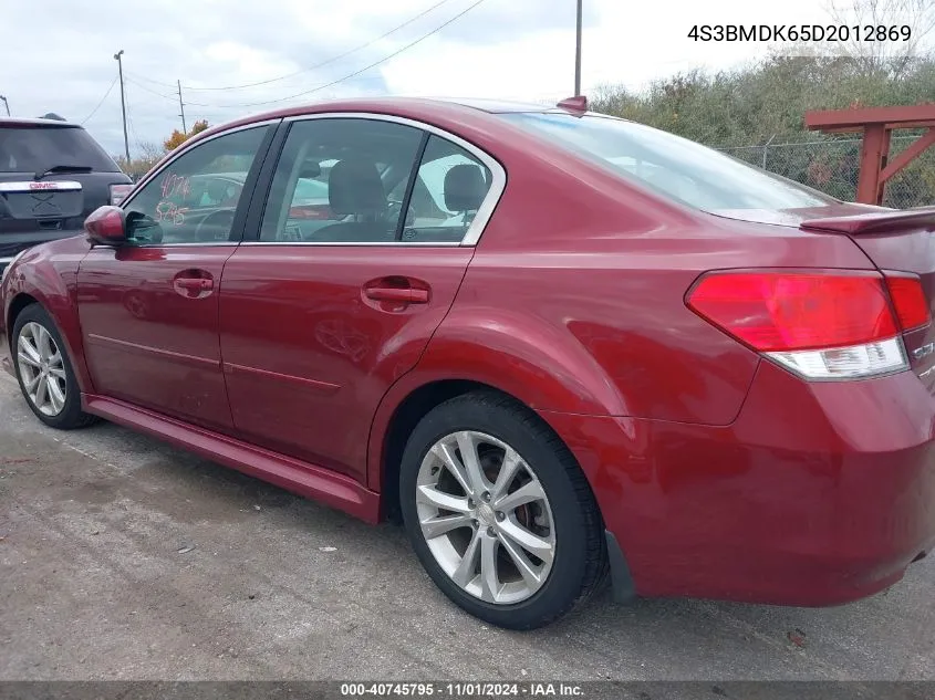 2013 Subaru Legacy 3.6R Limited VIN: 4S3BMDK65D2012869 Lot: 40745795