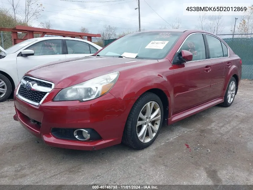 2013 Subaru Legacy 3.6R Limited VIN: 4S3BMDK65D2012869 Lot: 40745795