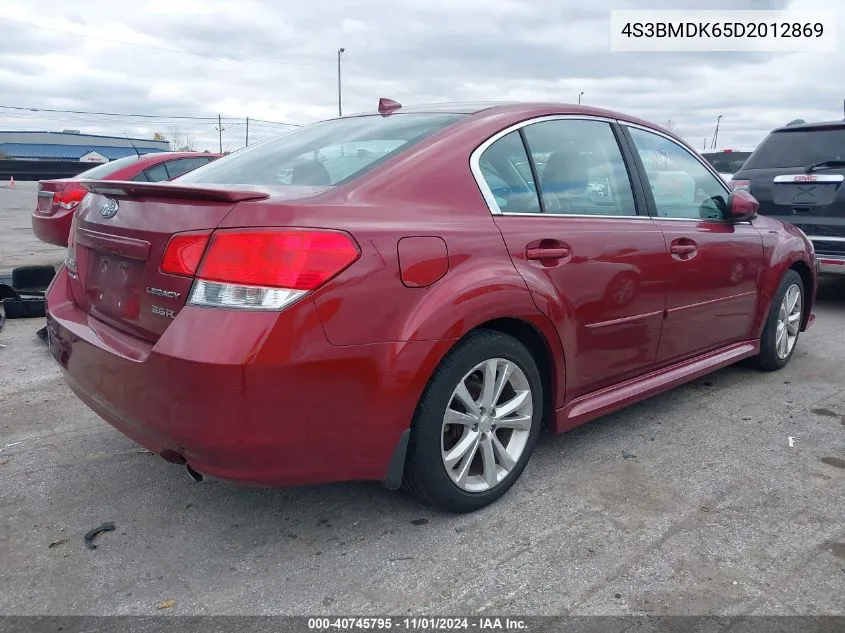 2013 Subaru Legacy 3.6R Limited VIN: 4S3BMDK65D2012869 Lot: 40745795