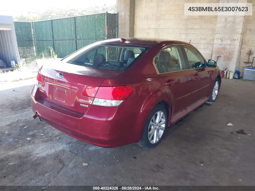 4S3BMBL65E3007623 2014 Subaru Legacy 2.5I Limited