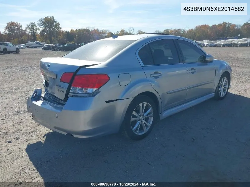 2014 Subaru Legacy 3.6R Limited VIN: 4S3BMDN6XE2014582 Lot: 40698779