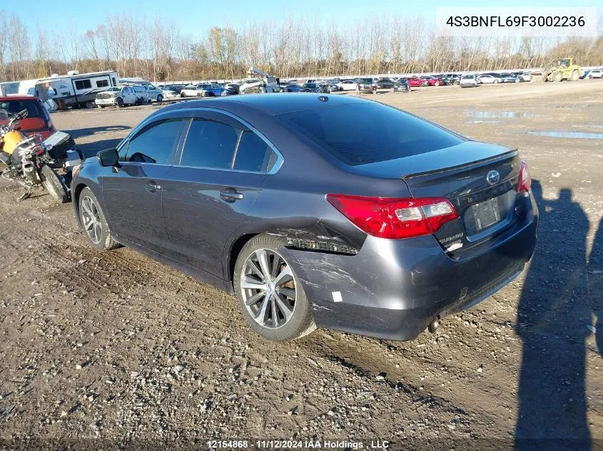 2015 Subaru Legacy VIN: 4S3BNFL69F3002236 Lot: 12154868