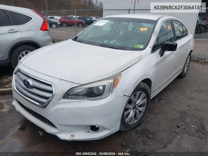 2015 Subaru Legacy 2.5I Premium VIN: 4S3BNBC62F3064151 Lot: 38852342