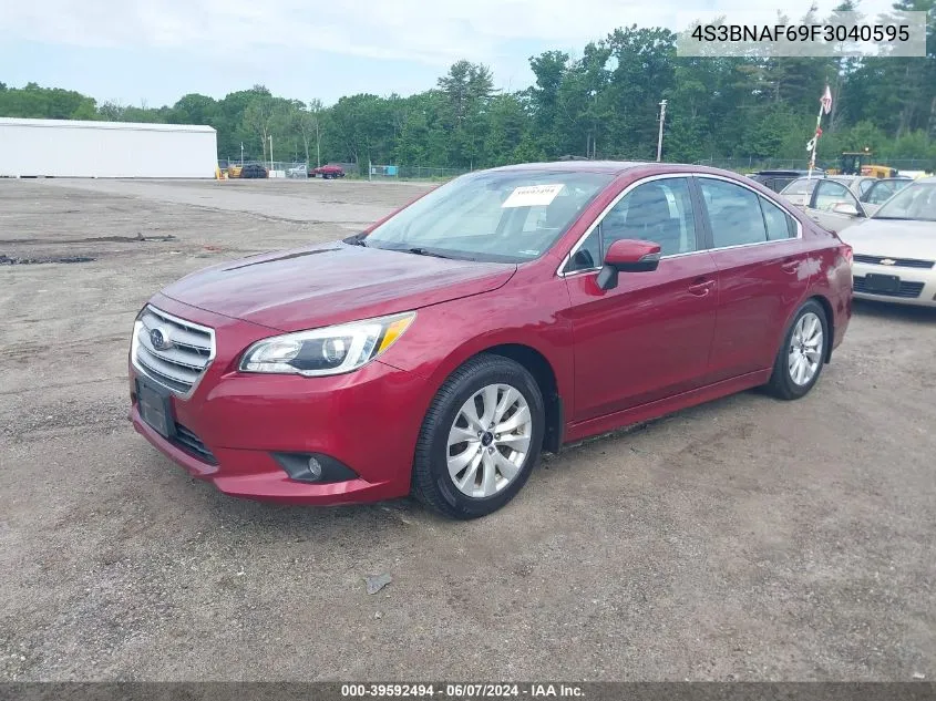 2015 Subaru Legacy 2.5I Premium VIN: 4S3BNAF69F3040595 Lot: 39592494