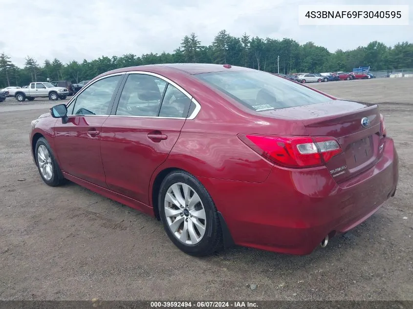 2015 Subaru Legacy 2.5I Premium VIN: 4S3BNAF69F3040595 Lot: 39592494