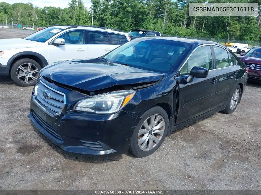 2015 Subaru Legacy 2.5I Premium VIN: 4S3BNAD65F3016118 Lot: 39758388