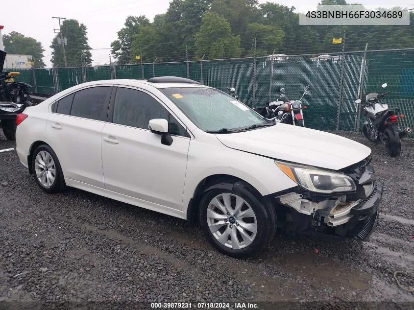 2015 Subaru Legacy 2.5I Premium VIN: 4S3BNBH66F3034689 Lot: 39879231