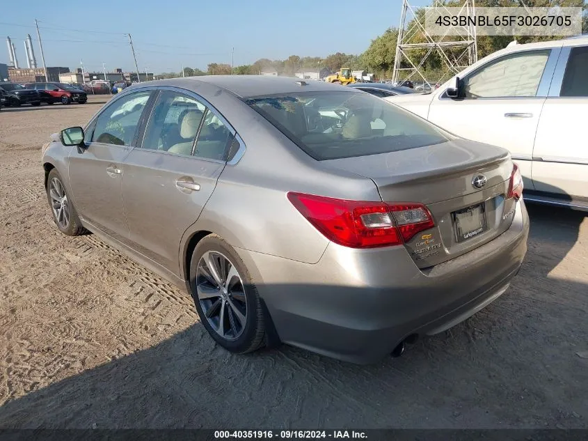 4S3BNBL65F3026705 2015 Subaru Legacy 2.5I Limited