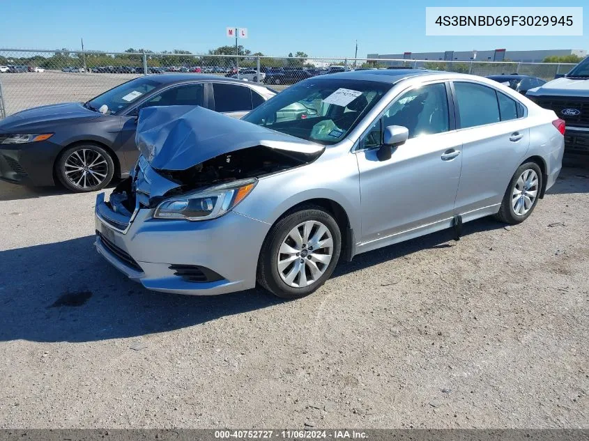 2015 Subaru Legacy 2.5I Premium VIN: 4S3BNBD69F3029945 Lot: 40752727