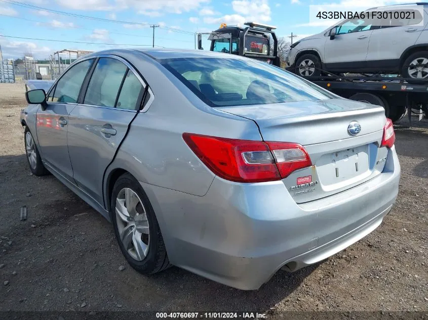 2015 Subaru Legacy 2.5I VIN: 4S3BNBA61F3010021 Lot: 40760697