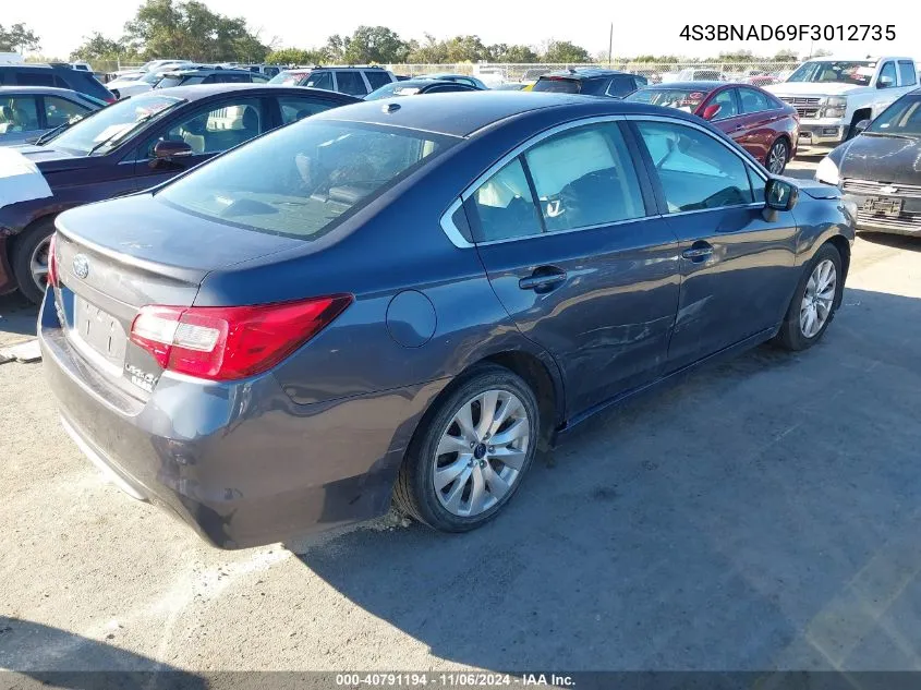 4S3BNAD69F3012735 2015 Subaru Legacy 2.5I Premium