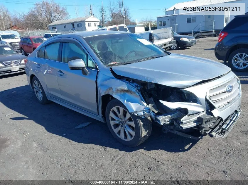 2015 Subaru Legacy 2.5I Premium VIN: 4S3BNAC63F3051211 Lot: 40800164