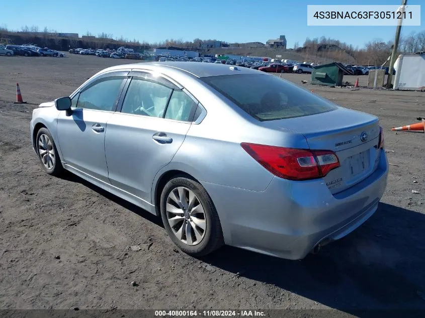 2015 Subaru Legacy 2.5I Premium VIN: 4S3BNAC63F3051211 Lot: 40800164