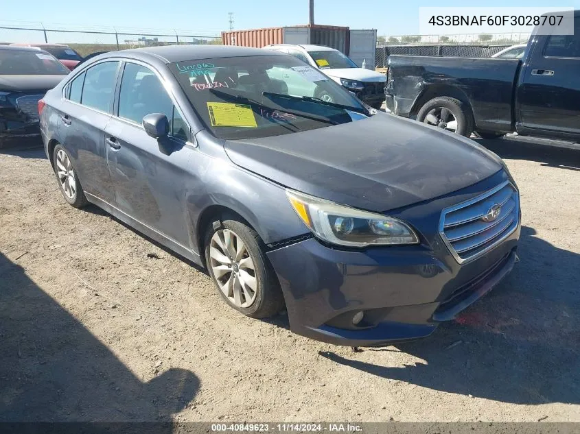 2015 Subaru Legacy 2.5I Premium VIN: 4S3BNAF60F3028707 Lot: 40849623