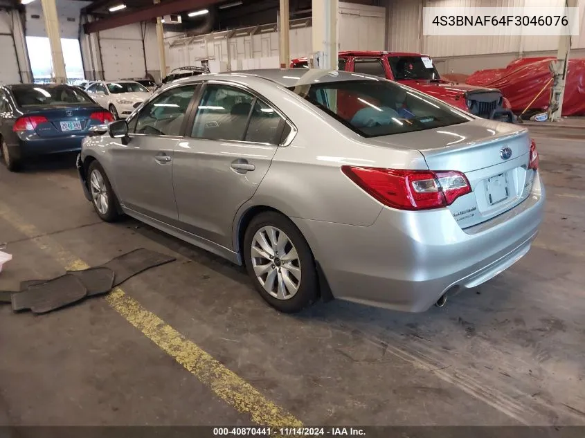 2015 Subaru Legacy 2.5I Premium VIN: 4S3BNAF64F3046076 Lot: 40870441