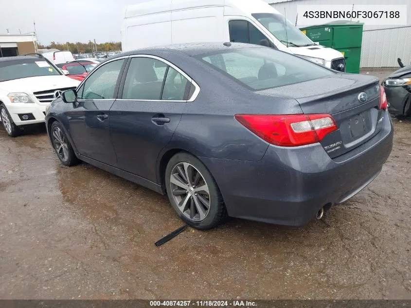 2015 Subaru Legacy 2.5I Limited VIN: 4S3BNBN60F3067188 Lot: 40874257