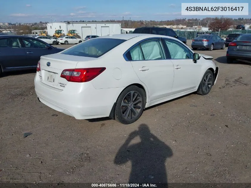 2015 Subaru Legacy 2.5I Limited VIN: 4S3BNAL62F3016417 Lot: 40875686