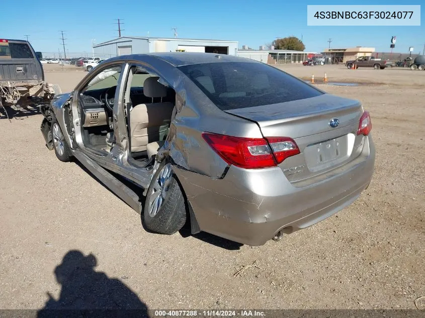 2015 Subaru Legacy 2.5I Premium VIN: 4S3BNBC63F3024077 Lot: 40877288