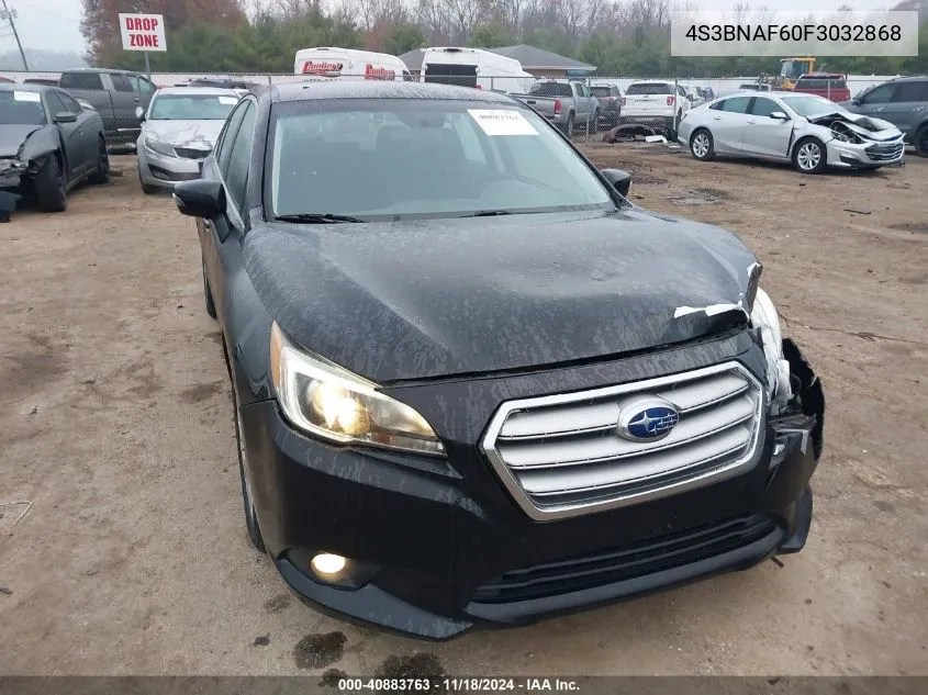 2015 Subaru Legacy 2.5I Premium VIN: 4S3BNAF60F3032868 Lot: 40883763