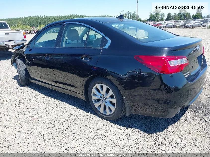 2016 Subaru Legacy 2.5I Premium VIN: 4S3BNAC62G3046602 Lot: 39767730