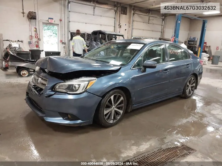 2016 Subaru Legacy 2.5I Limited VIN: 4S3BNAL67G3032632 Lot: 40044858