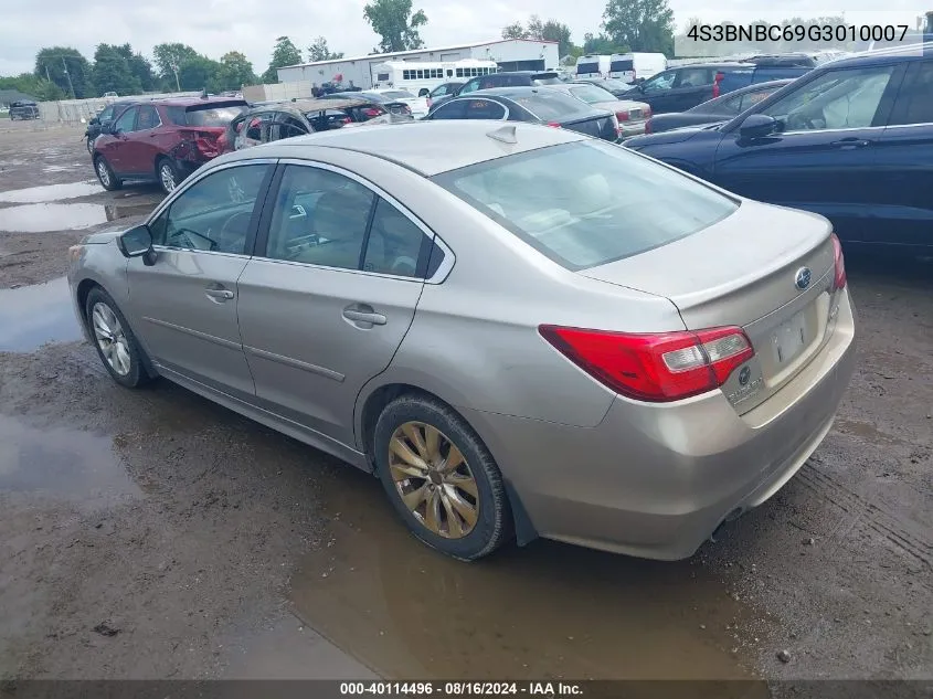 2016 Subaru Legacy 2.5I Premium VIN: 4S3BNBC69G3010007 Lot: 40114496