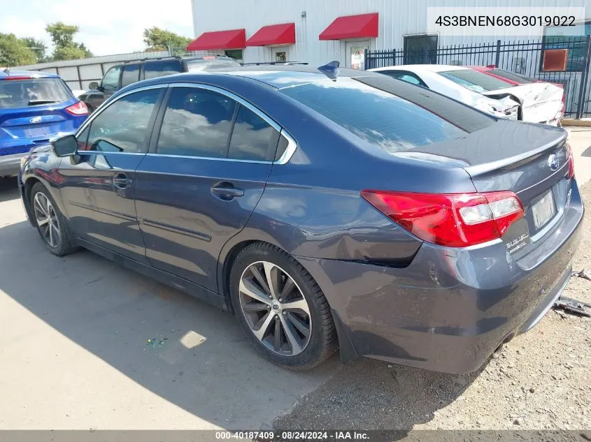 2016 Subaru Legacy 3.6R Limited VIN: 4S3BNEN68G3019022 Lot: 40187409