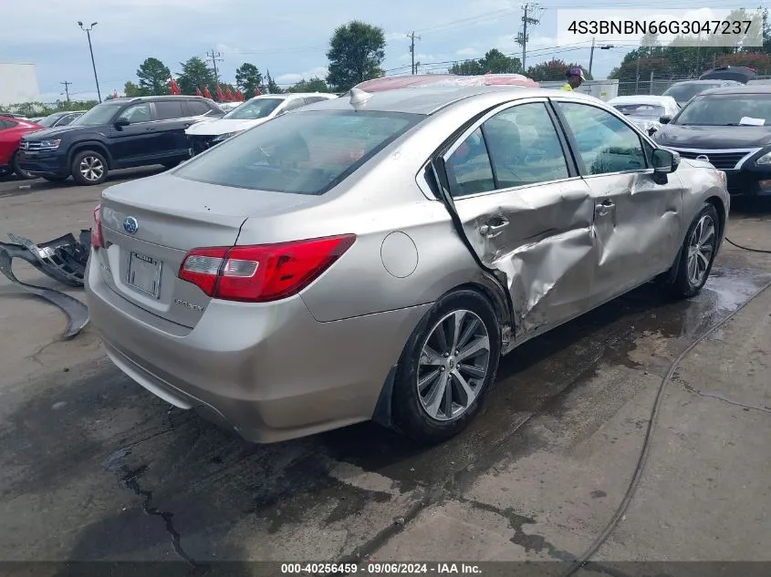 2016 Subaru Legacy 2.5I Limited VIN: 4S3BNBN66G3047237 Lot: 40256459