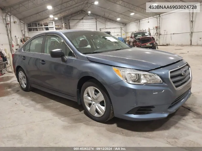 4S3BNAA69G3024728 2016 Subaru Legacy 2.5I