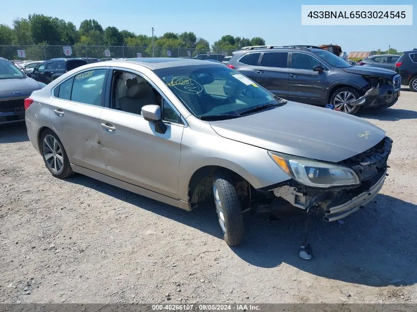 4S3BNAL65G3024545 2016 Subaru Legacy 2.5I Limited