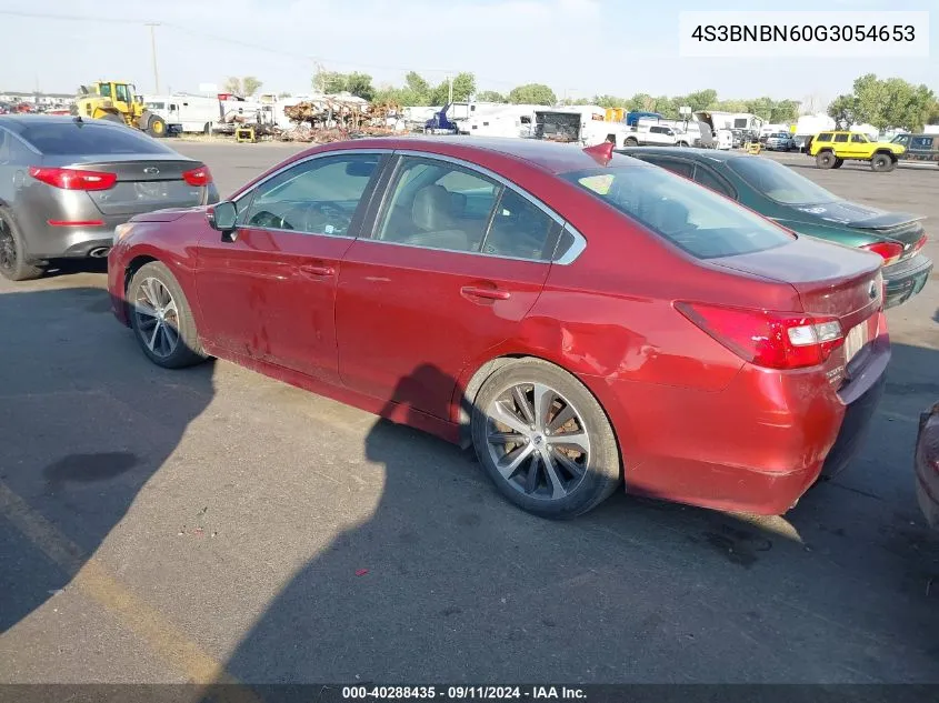 2016 Subaru Legacy 2.5I Limited VIN: 4S3BNBN60G3054653 Lot: 40288435