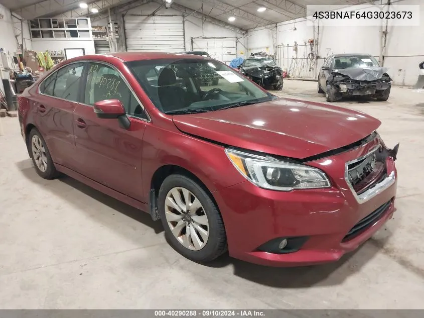 2016 Subaru Legacy 2.5I Premium VIN: 4S3BNAF64G3023673 Lot: 40290288