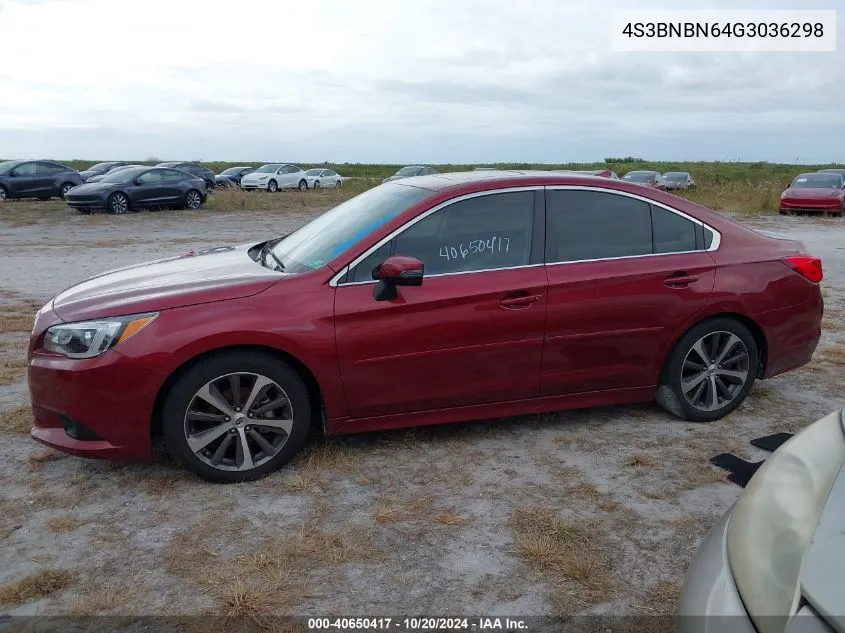 2016 Subaru Legacy 2.5I Limited VIN: 4S3BNBN64G3036298 Lot: 40650417