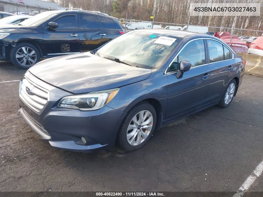 2016 Subaru Legacy 2.5I Premium VIN: 4S3BNAC67G3027463 Lot: 40822490