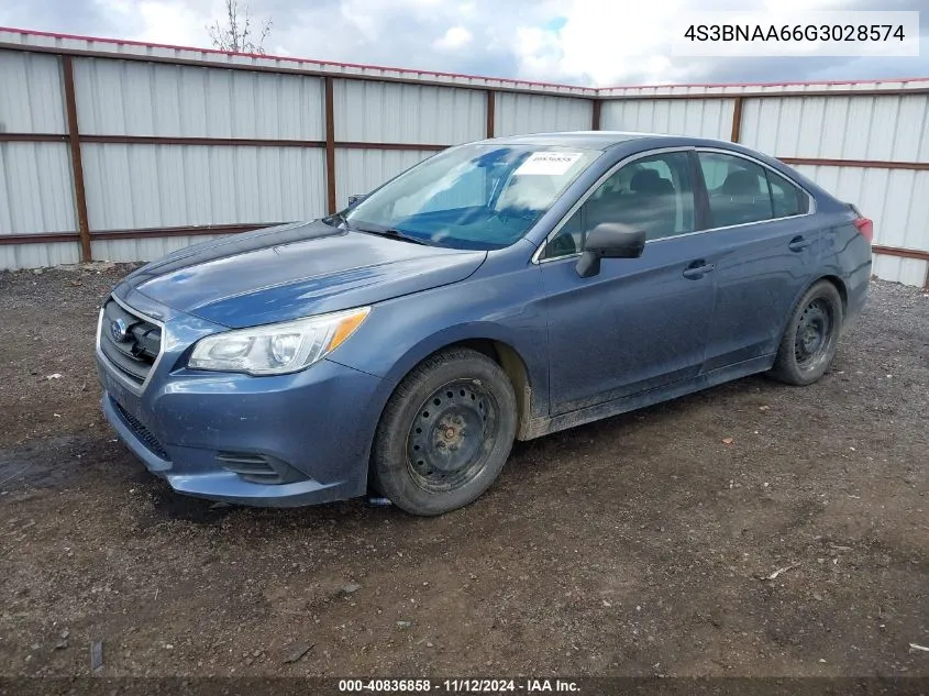 2016 Subaru Legacy 2.5I VIN: 4S3BNAA66G3028574 Lot: 40836858