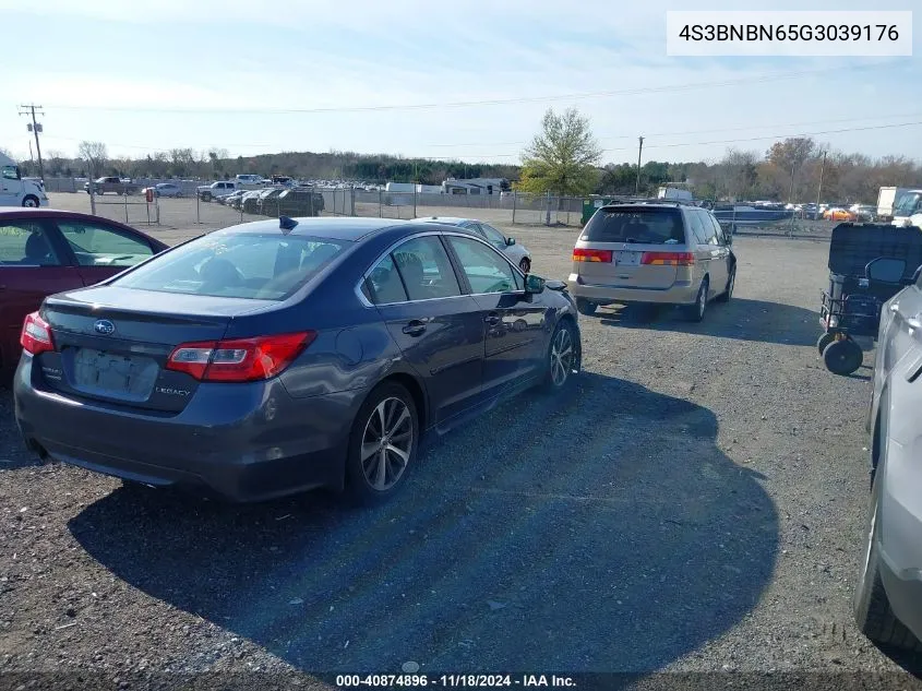 2016 Subaru Legacy 2.5I Limited VIN: 4S3BNBN65G3039176 Lot: 40874896