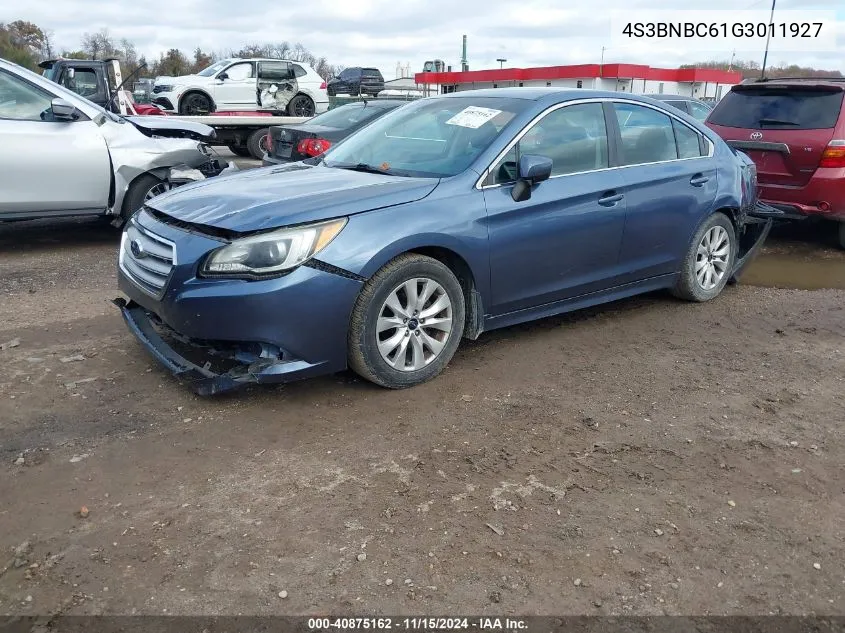 2016 Subaru Legacy 2.5I Premium VIN: 4S3BNBC61G3011927 Lot: 40875162