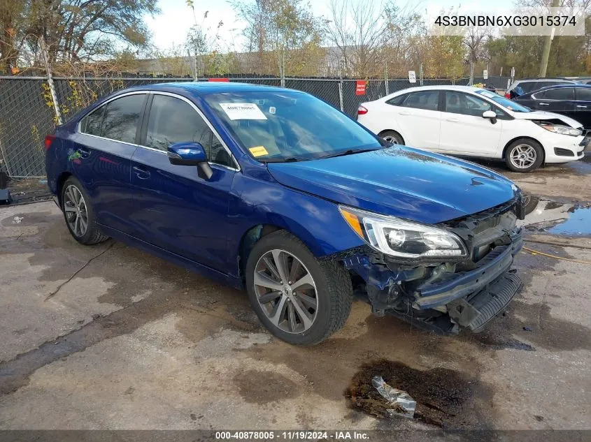 2016 Subaru Legacy 2.5I Limited VIN: 4S3BNBN6XG3015374 Lot: 40878005