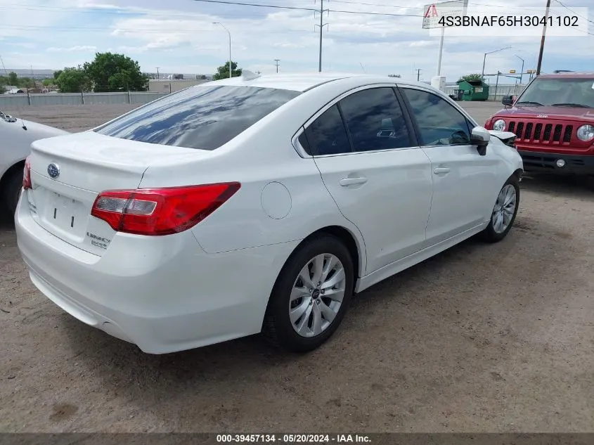 2017 Subaru Legacy 2.5I Premium VIN: 4S3BNAF65H3041102 Lot: 39457134