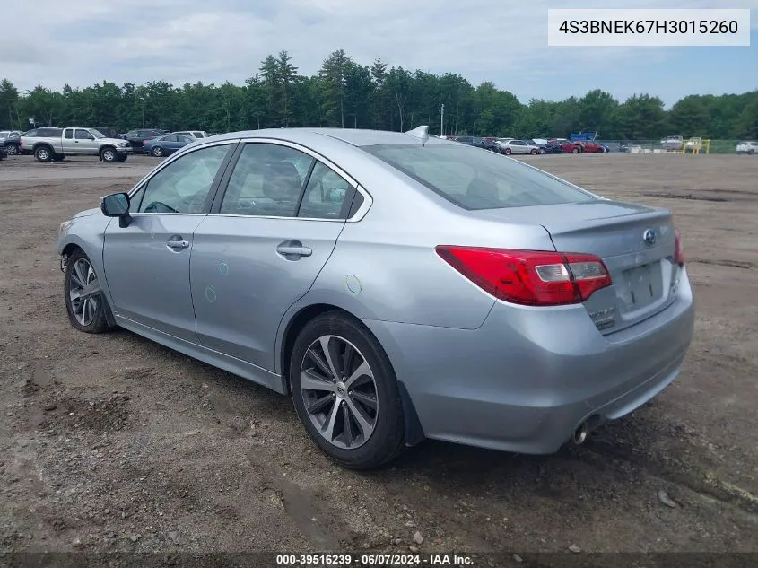 4S3BNEK67H3015260 2017 Subaru Legacy 3.6R Limited