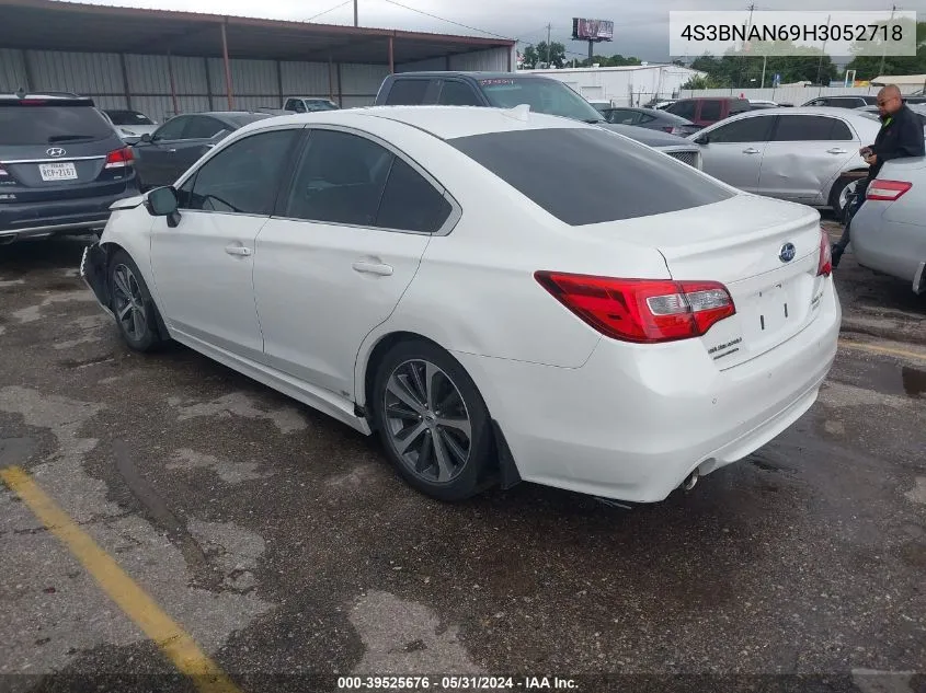 4S3BNAN69H3052718 2017 Subaru Legacy 2.5I Limited