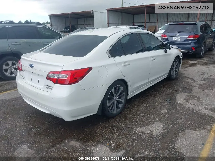 2017 Subaru Legacy 2.5I Limited VIN: 4S3BNAN69H3052718 Lot: 39525676