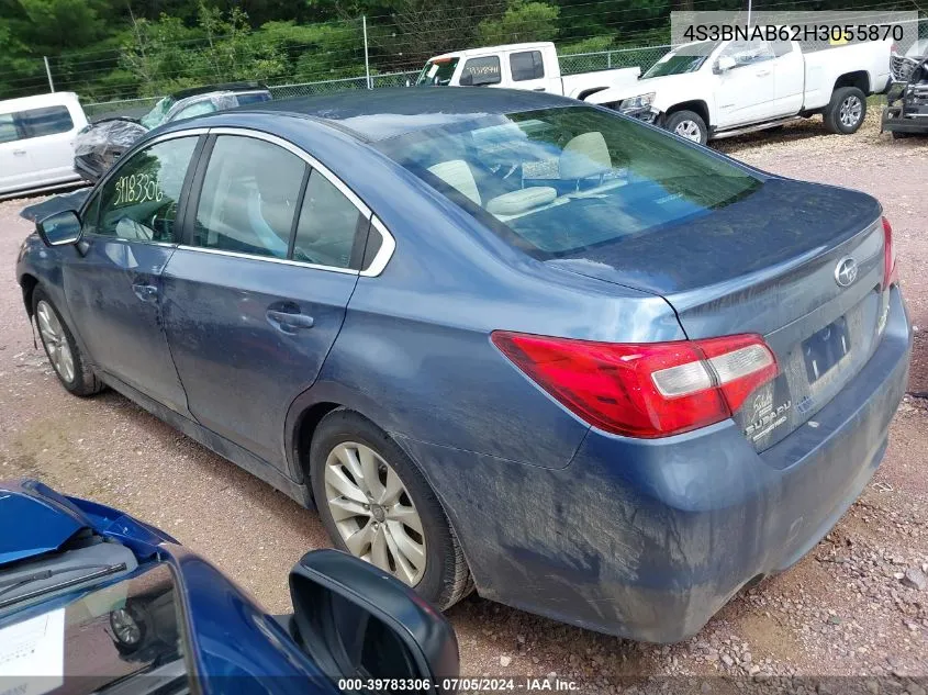 2017 Subaru Legacy 2.5I VIN: 4S3BNAB62H3055870 Lot: 39783306